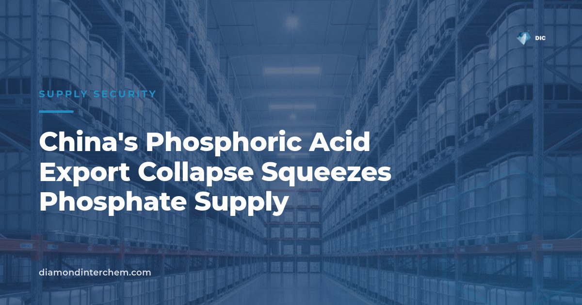 Photo illustrating phosphoric acid export collapse impact on global phosphate fertilizer supply chains