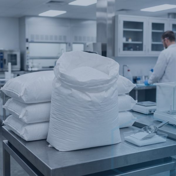 Crystalline magnesium sulphate grades powder samples used to illustrate purity and form differences