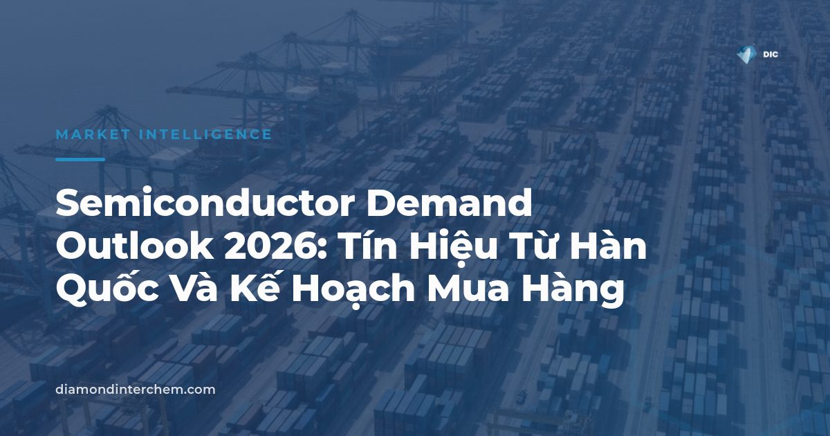 Biểu đồ semiconductor demand outlook minh họa chu kỳ nhu cầu chip và nhà máy fab