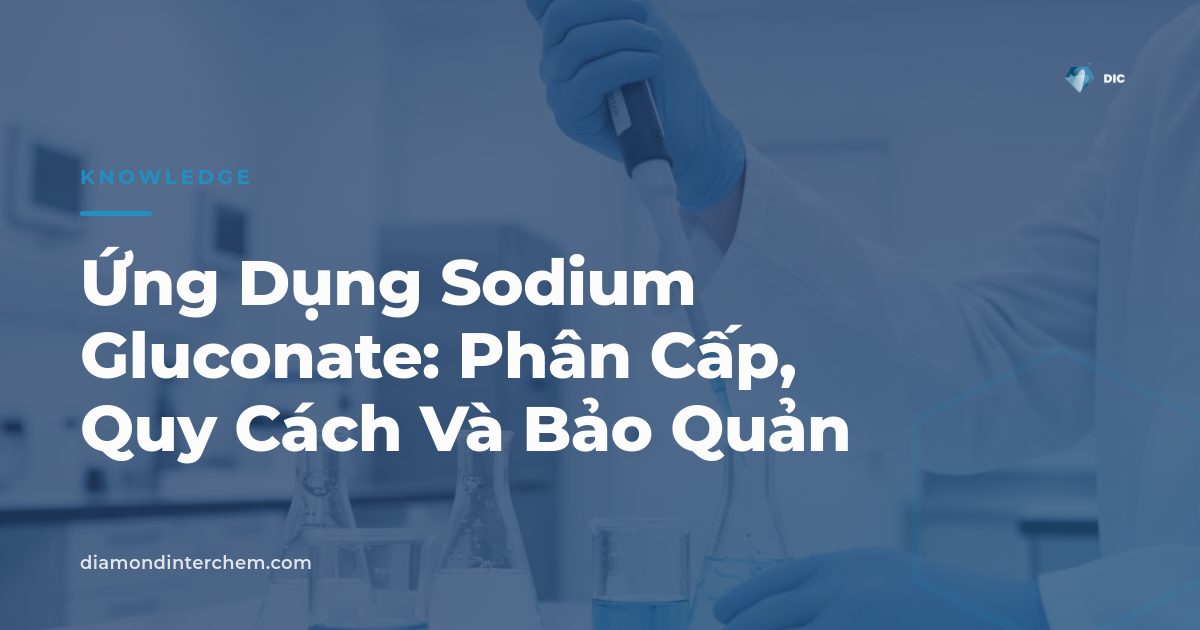 Bột sodium gluconate trắng minh họa ứng dụng sodium gluconate trong thực phẩm và xây dựng