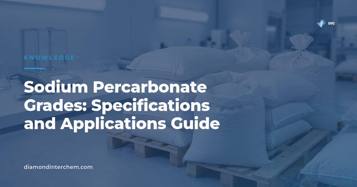 White granular sodium percarbonate grades used in detergent and cleaning formulations